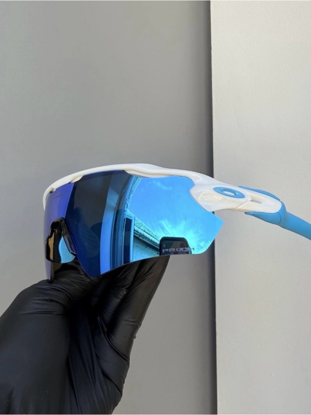 Oakley White & Blue Prizm Sport Sunglasses